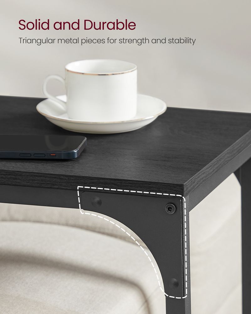 C-Shaped End Table | Slim Sofa and Bed Side Table