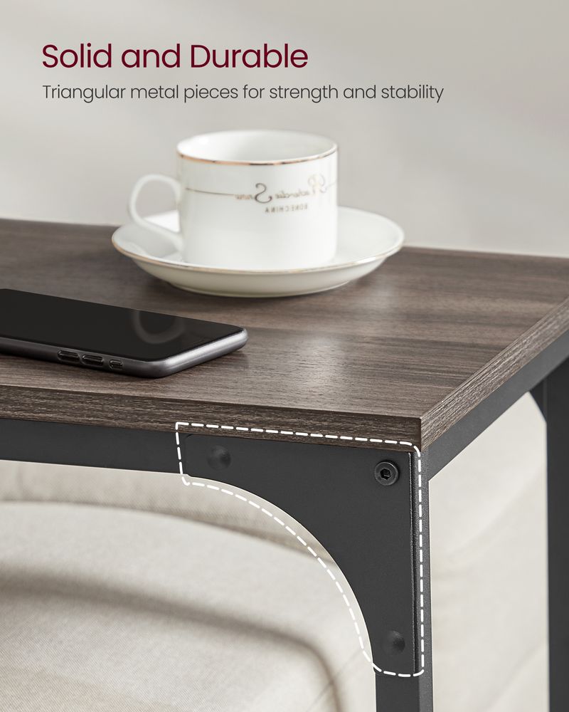 C-Shaped End Table | Slim Sofa and Bed Side Table