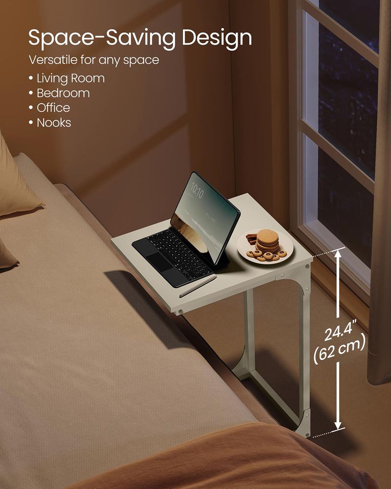 C-Shaped End Table | Slim Sofa and Bed Side Table