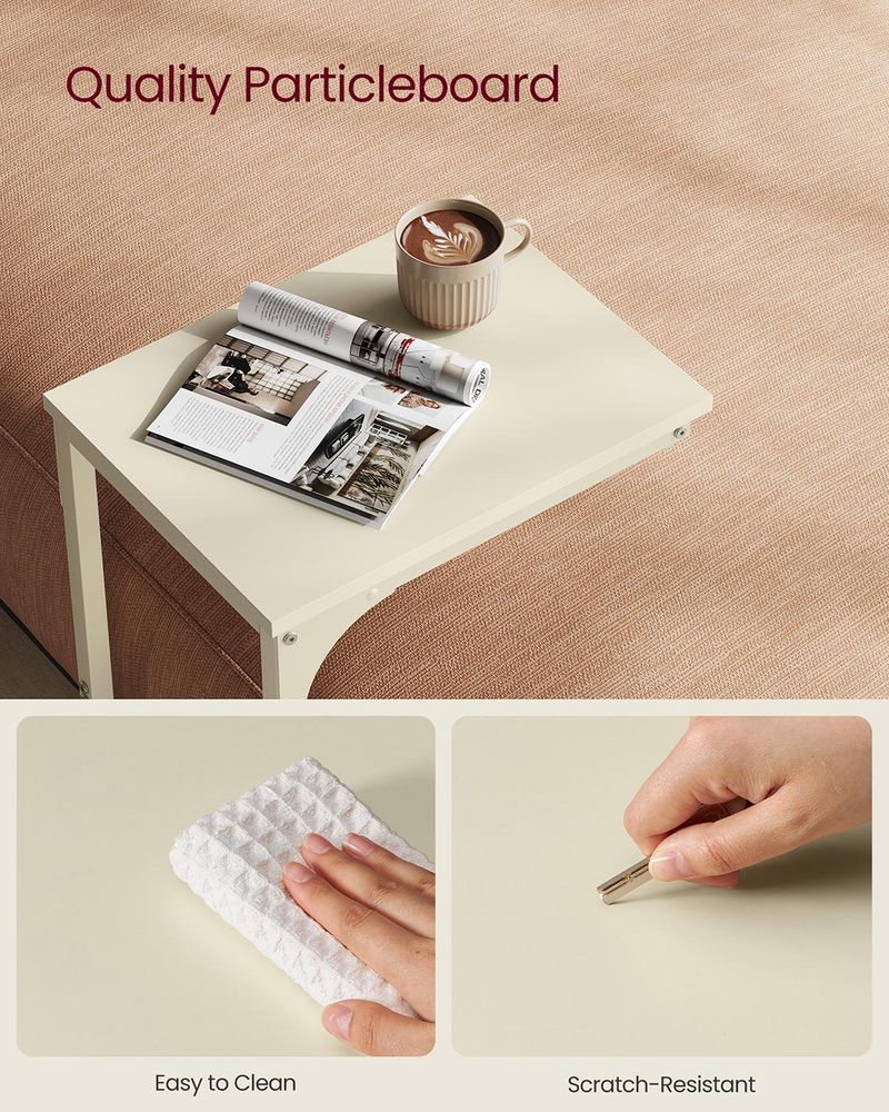 C-Shaped End Table | Slim Sofa and Bed Side Table