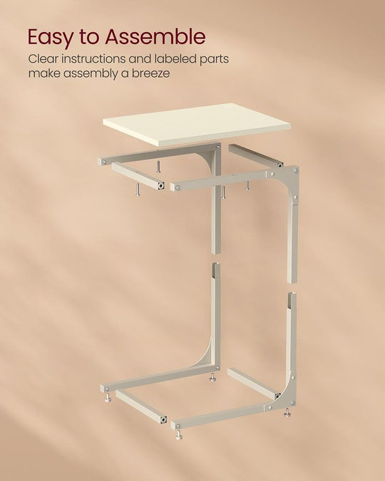 C-Shaped End Table | Slim Sofa and Bed Side Table
