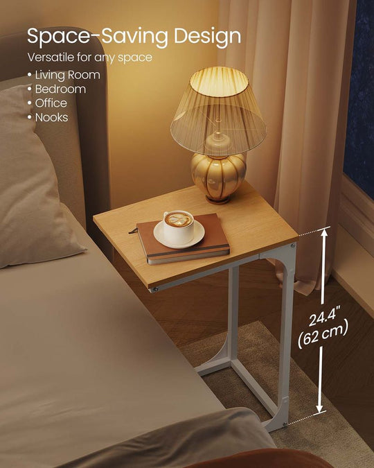 C-Shaped End Table | Slim Sofa and Bed Side Table
