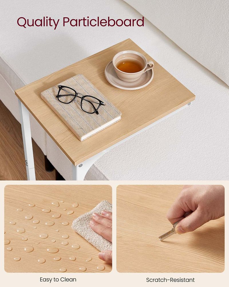 C-Shaped End Table | Slim Sofa and Bed Side Table