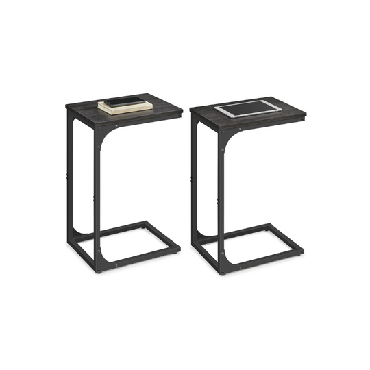 C-Shaped End Table | Slim Sofa and Bed Side Table
