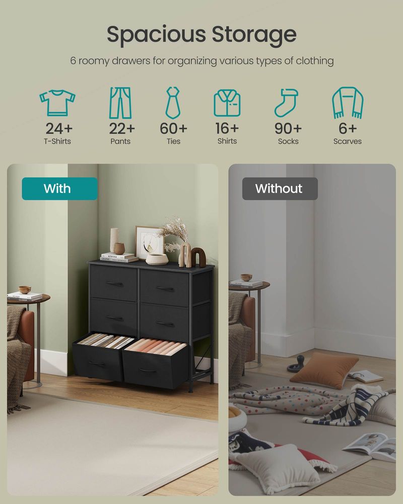 Bedroom Dresser | Multi-Drawer Storage Organizer TV Stand