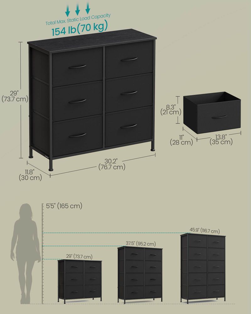 Bedroom Dresser | Multi-Drawer Storage Organizer TV Stand