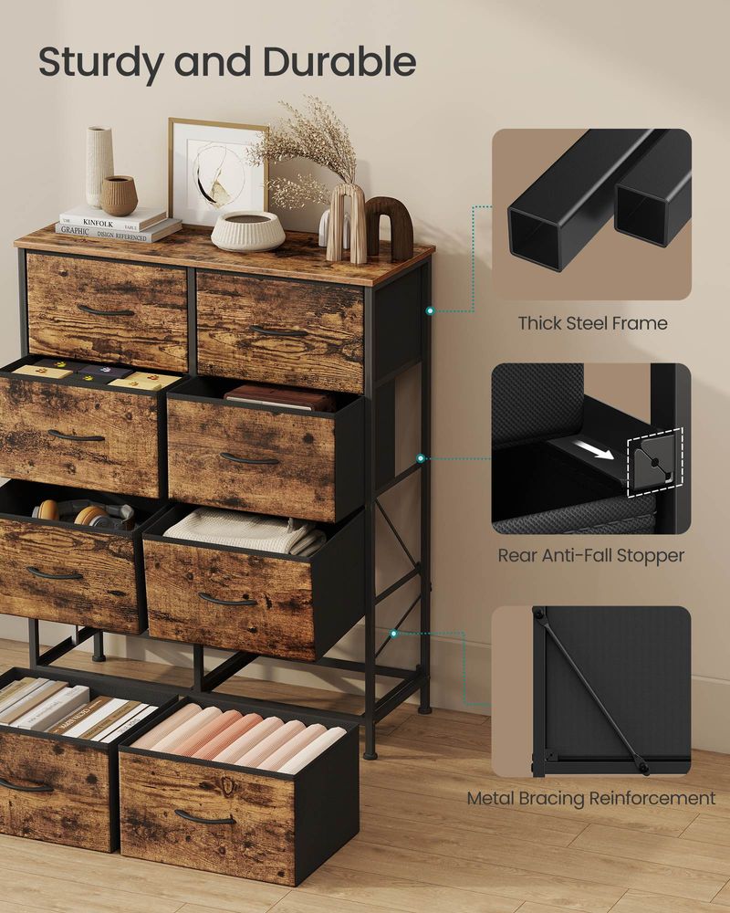 Bedroom Dresser | Multi-Drawer Storage Organizer TV Stand
