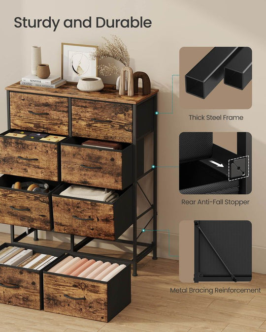Bedroom Dresser | Multi-Drawer Storage Organizer TV Stand