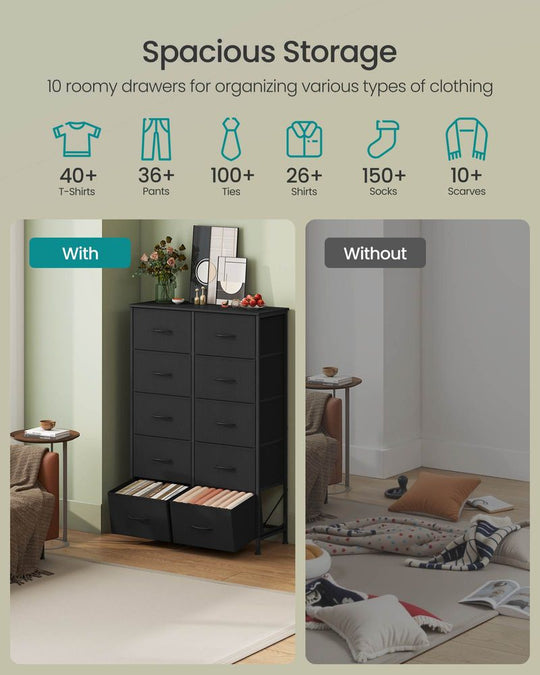 Bedroom Dresser | Multi-Drawer Storage Organizer TV Stand