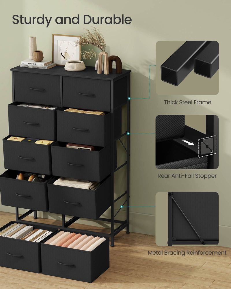 Bedroom Dresser | Multi-Drawer Storage Organizer TV Stand