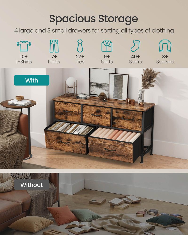 Bedroom Dresser | Multi-Drawer Storage Organizer TV Stand