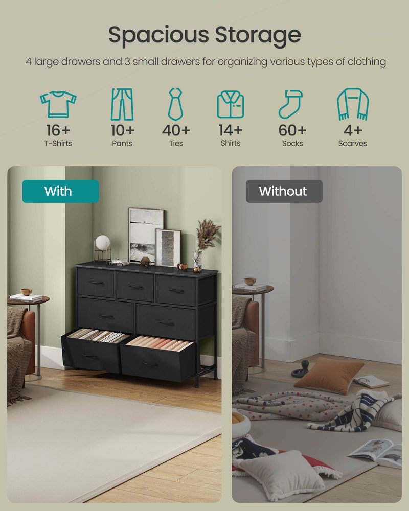 Bedroom Dresser | Multi-Drawer Storage Organizer TV Stand