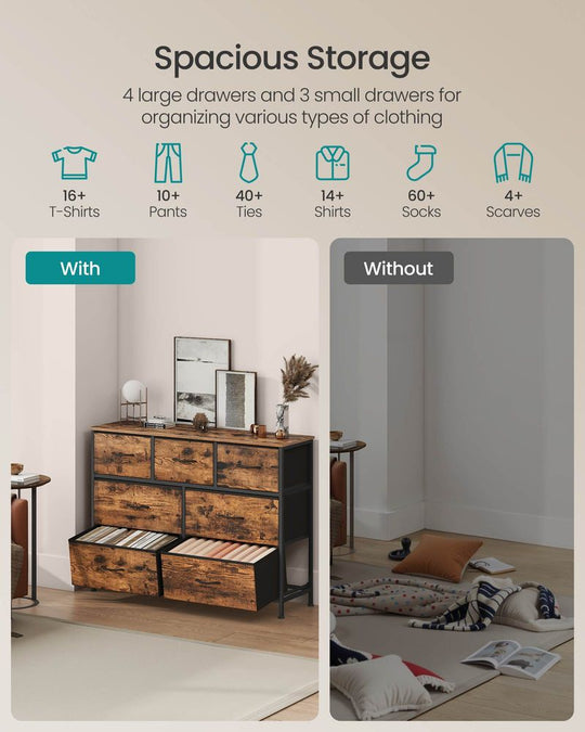 Bedroom Dresser | Multi-Drawer Storage Organizer TV Stand