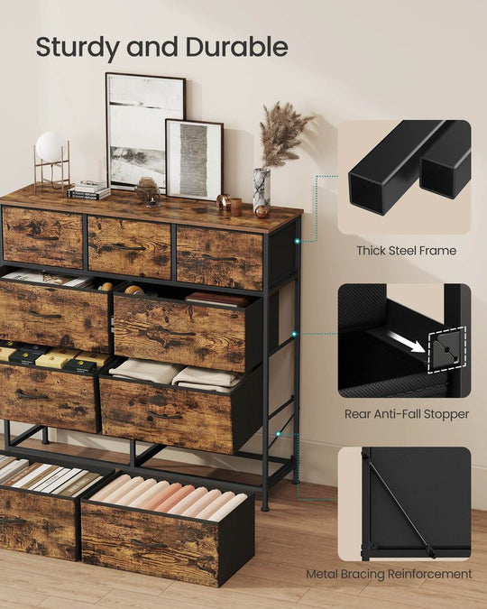 Bedroom Dresser | Multi-Drawer Storage Organizer TV Stand