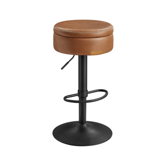 Swivel Bar Stool | Adjustable Height Seat With Hidden Storage