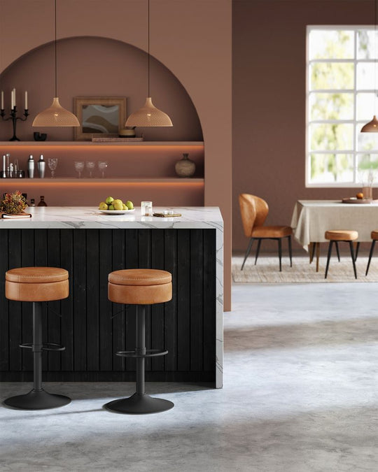 Swivel Bar Stool | Adjustable Height Seat With Hidden Storage