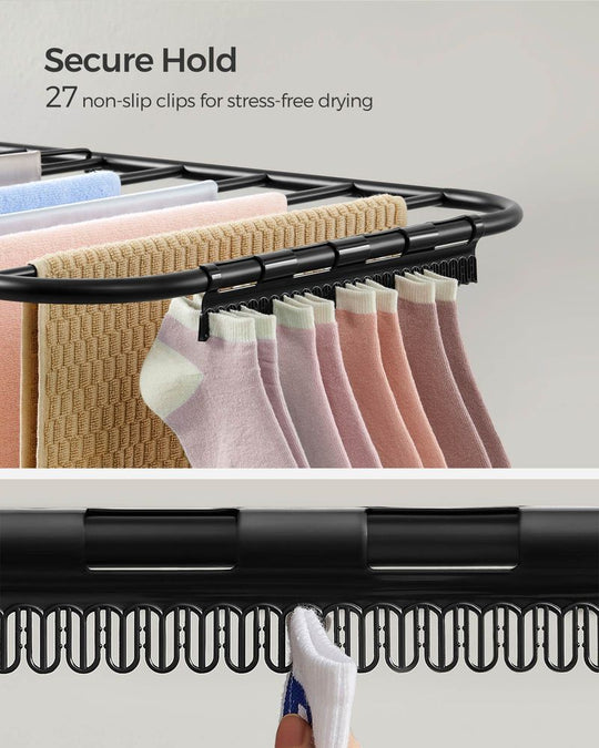 Heavy-Duty Drying Rack | Steel Rack With Sock Clips