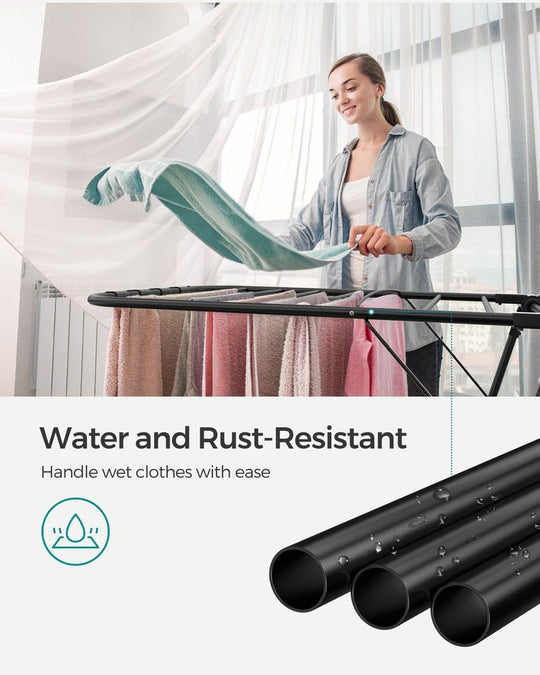 Heavy-Duty Drying Rack | Steel Rack With Sock Clips