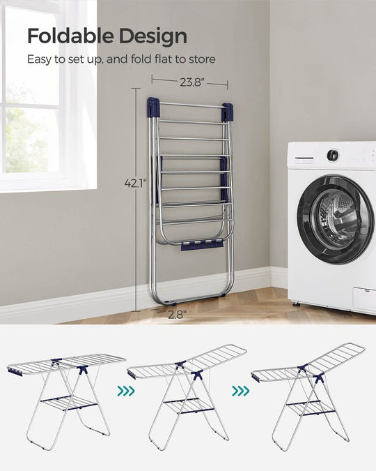 Heavy-Duty Drying Rack | Steel Rack With Sock Clips