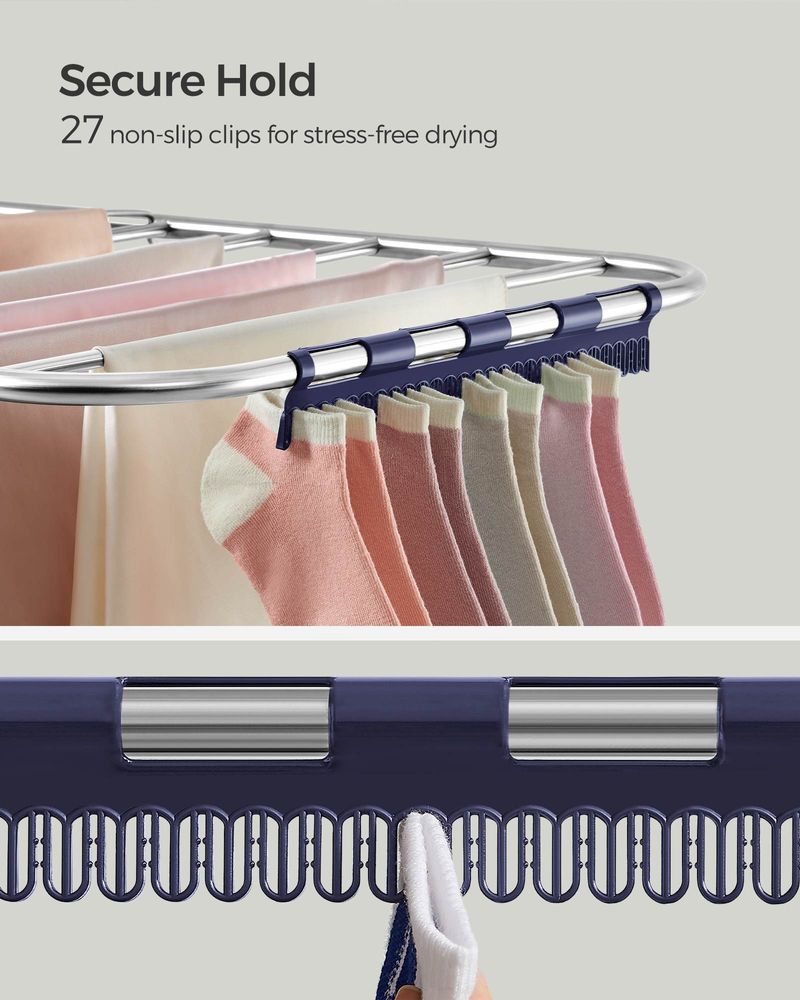 Heavy-Duty Drying Rack | Steel Rack With Sock Clips