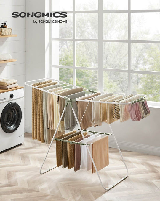 Heavy-Duty Drying Rack | Steel Rack With Sock Clips