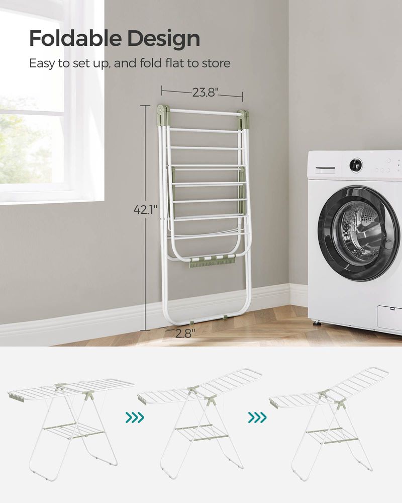 Heavy-Duty Drying Rack | Steel Rack With Sock Clips