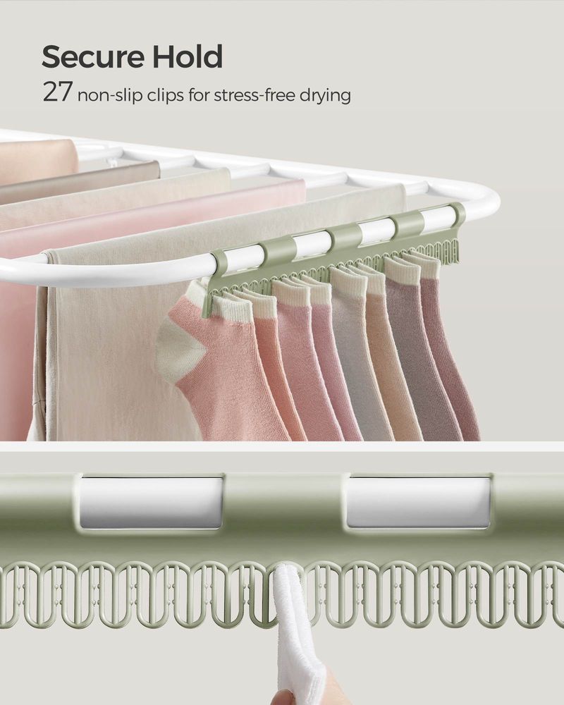 Heavy-Duty Drying Rack | Steel Rack With Sock Clips