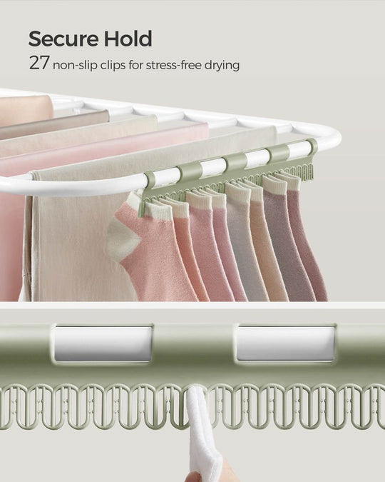 Heavy-Duty Drying Rack | Steel Rack With Sock Clips