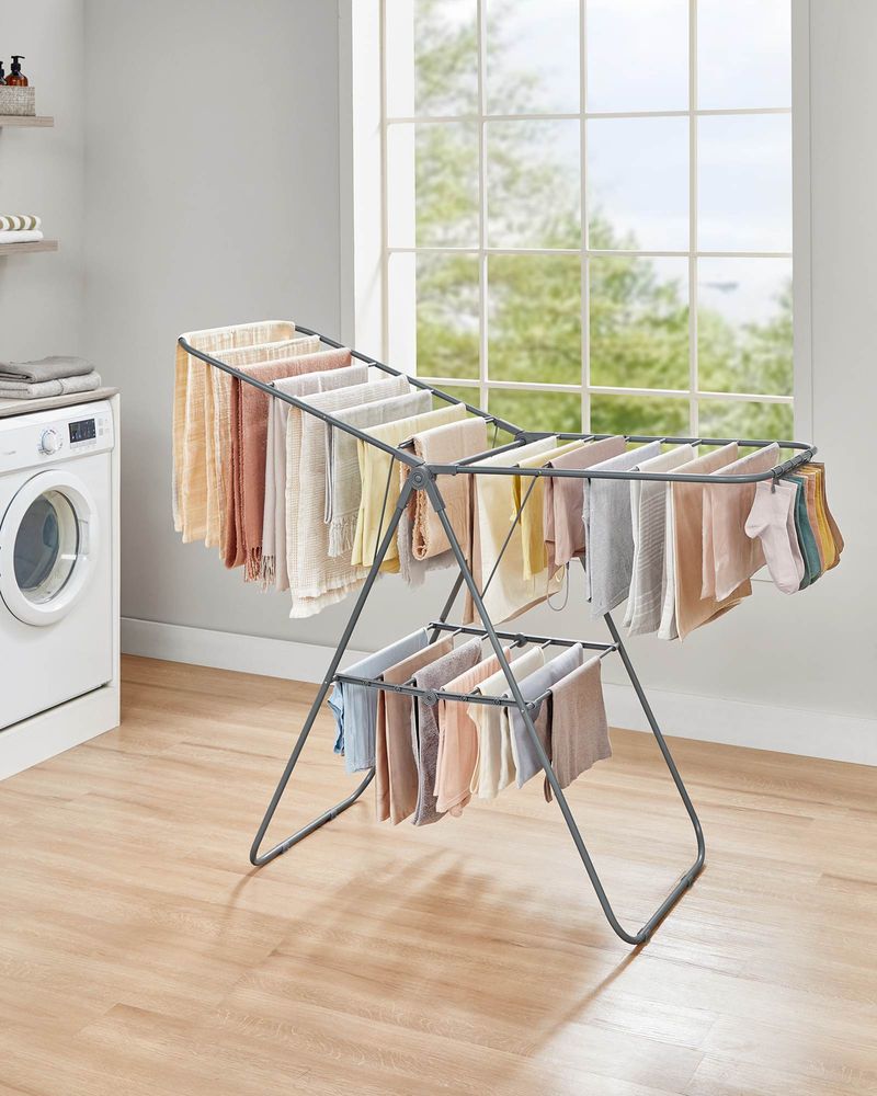 Heavy-Duty Drying Rack | Steel Rack With Sock Clips