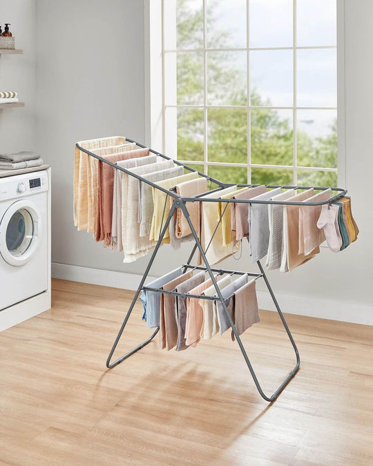 Heavy-Duty Drying Rack | Steel Rack With Sock Clips