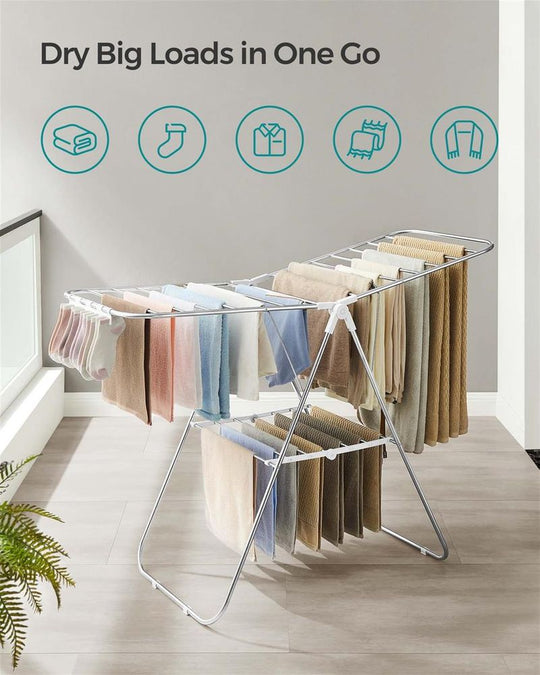 Heavy-Duty Drying Rack | Steel Rack With Sock Clips