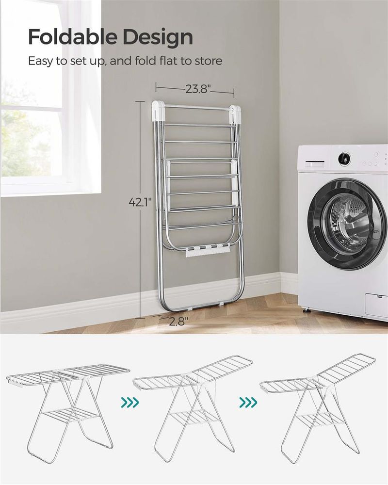 Heavy-Duty Drying Rack | Steel Rack With Sock Clips