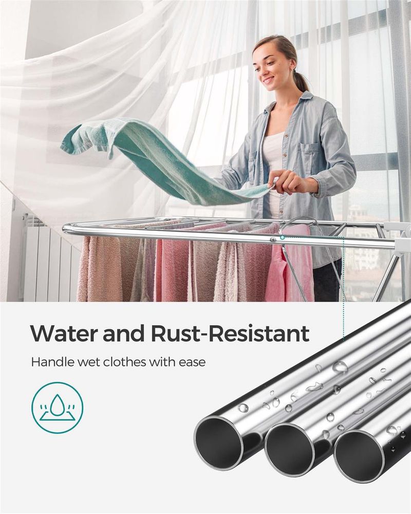 Heavy-Duty Drying Rack | Steel Rack With Sock Clips