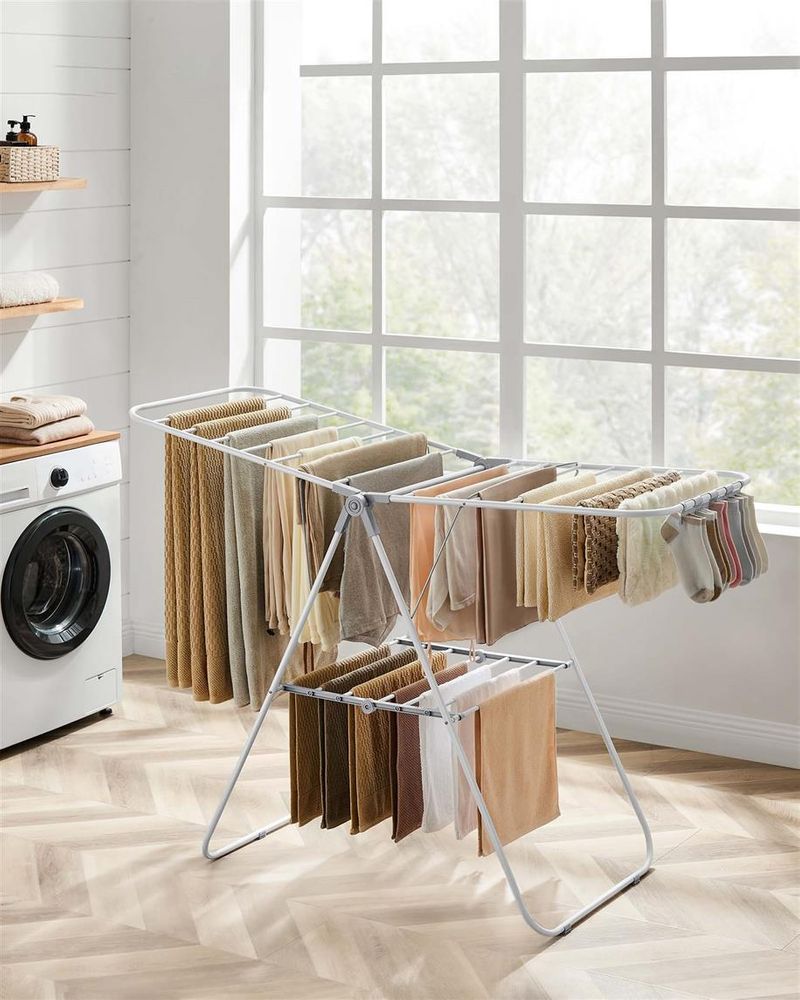 Heavy-Duty Drying Rack | Steel Rack With Sock Clips