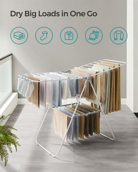 Heavy-Duty Drying Rack | Steel Rack With Sock Clips