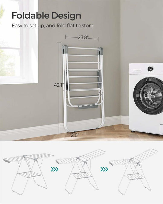 Heavy-Duty Drying Rack | Steel Rack With Sock Clips