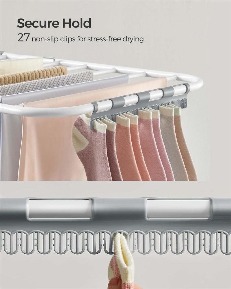 Heavy-Duty Drying Rack | Steel Rack With Sock Clips