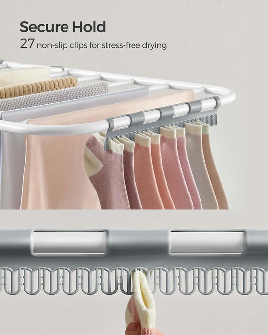 Heavy-Duty Drying Rack | Steel Rack With Sock Clips