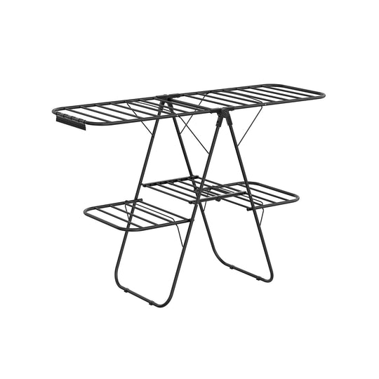 Foldable Clothes Drying Rack | 2-Level Rack With Adjustable Wings