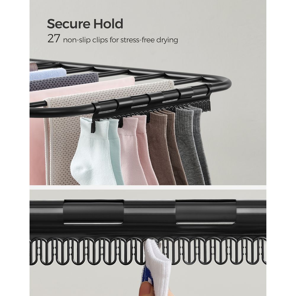 Foldable Clothes Drying Rack | 2-Level Rack With Adjustable Wings