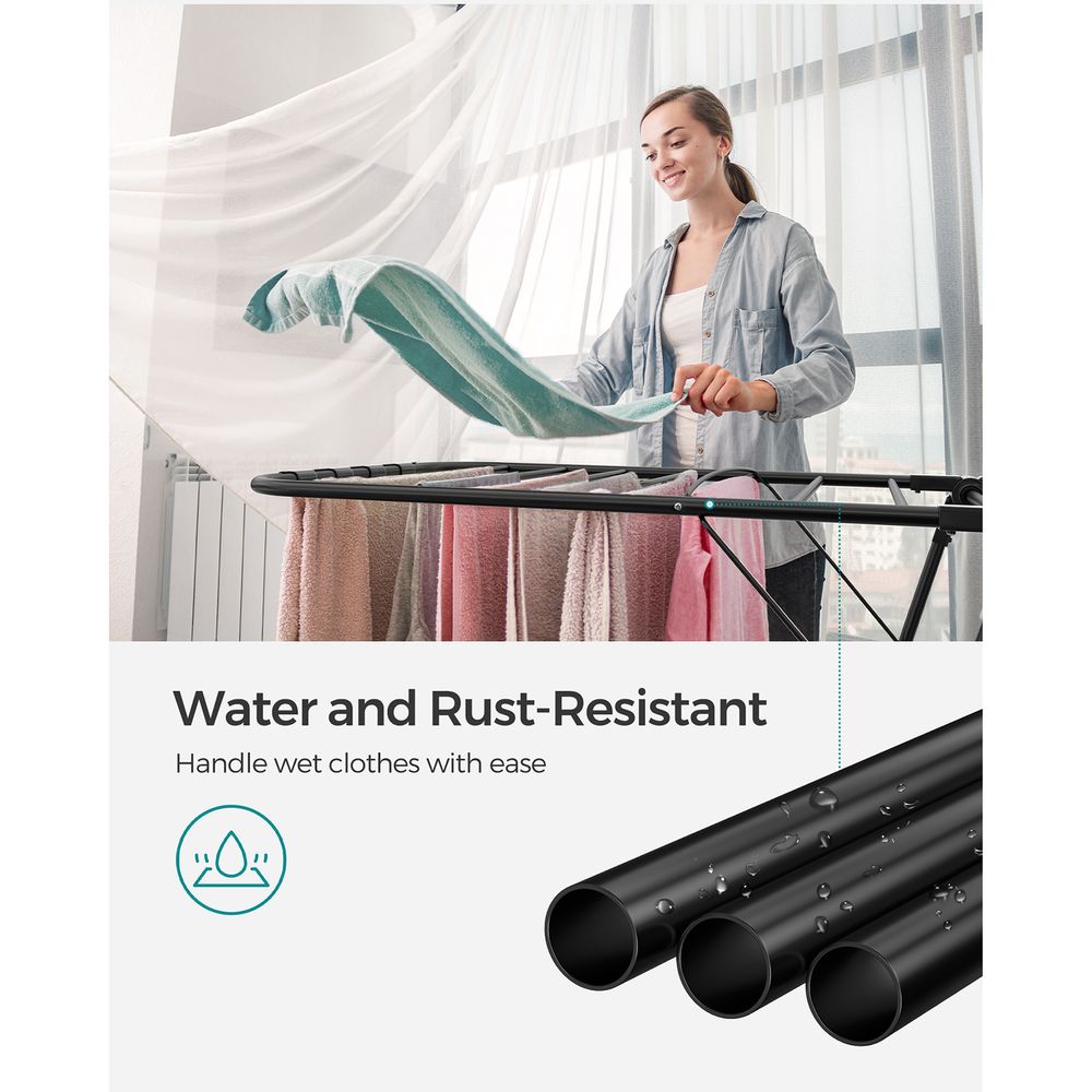 Foldable Clothes Drying Rack | 2-Level Rack With Adjustable Wings