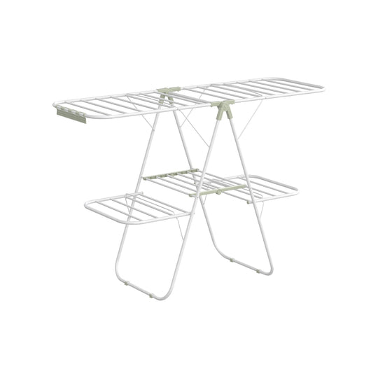 Foldable Clothes Drying Rack | 2-Level Rack With Adjustable Wings