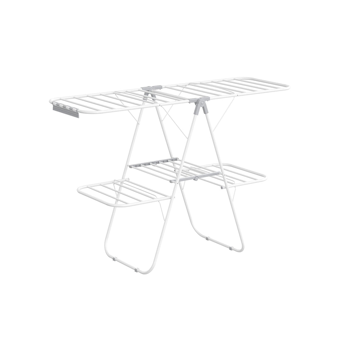 Foldable Clothes Drying Rack | 2-Level Rack With Adjustable Wings