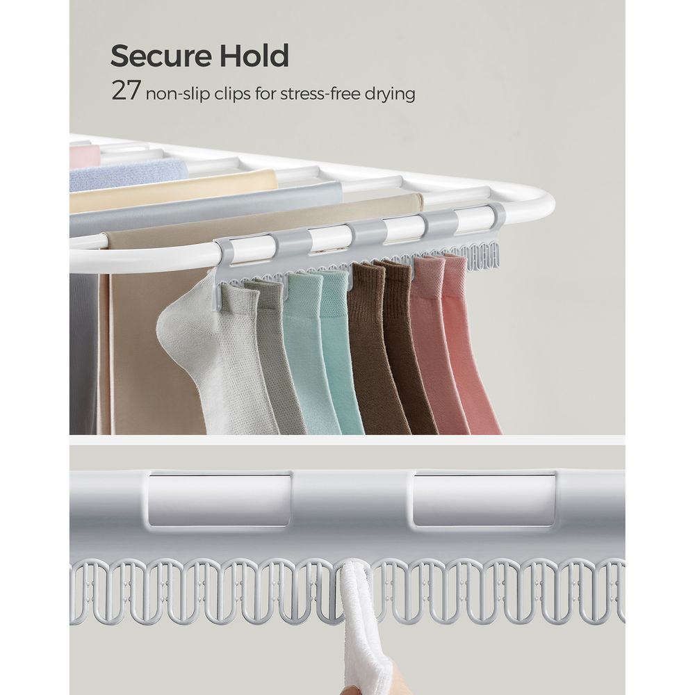 Foldable Clothes Drying Rack | 2-Level Rack With Adjustable Wings