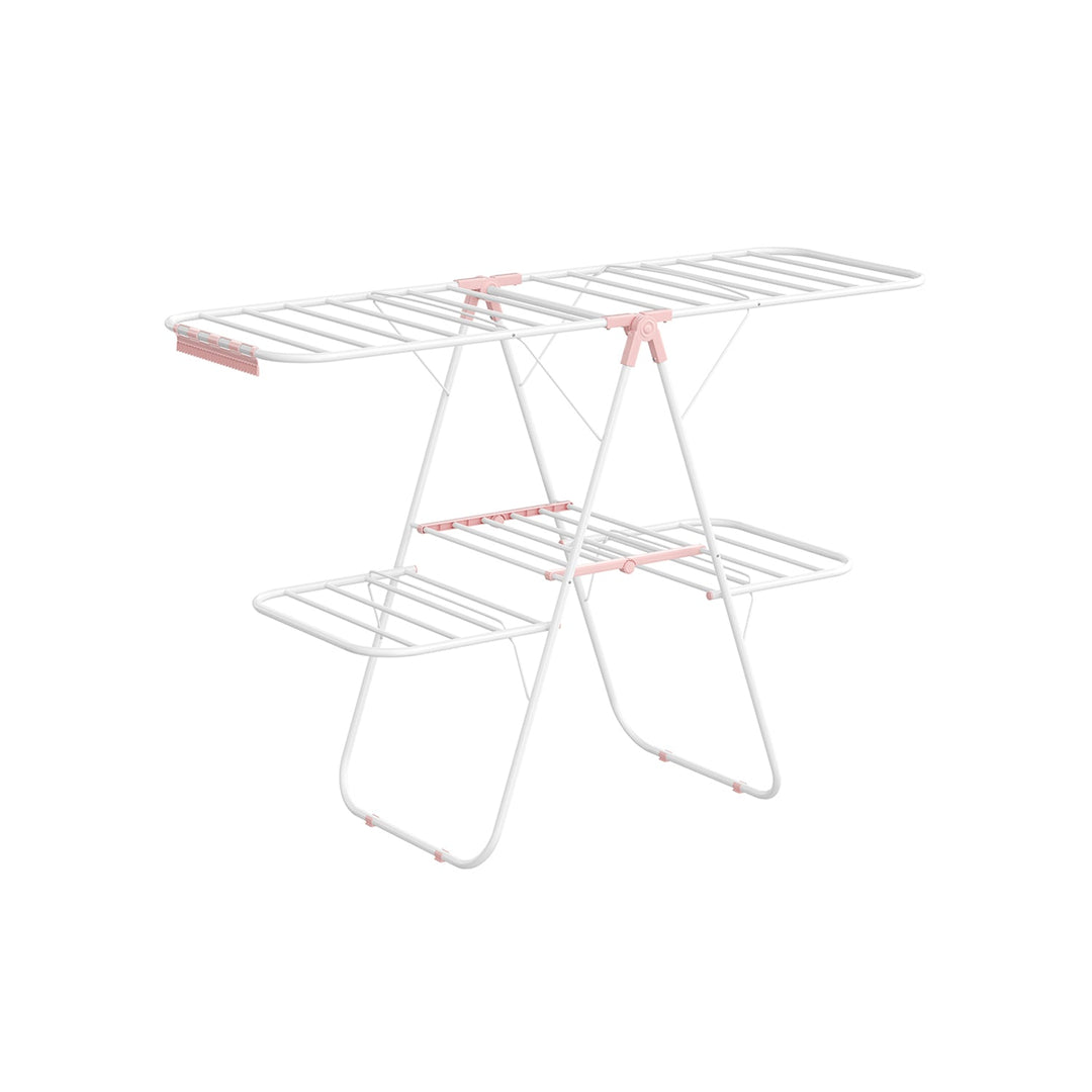 Foldable Clothes Drying Rack | 2-Level Rack With Adjustable Wings