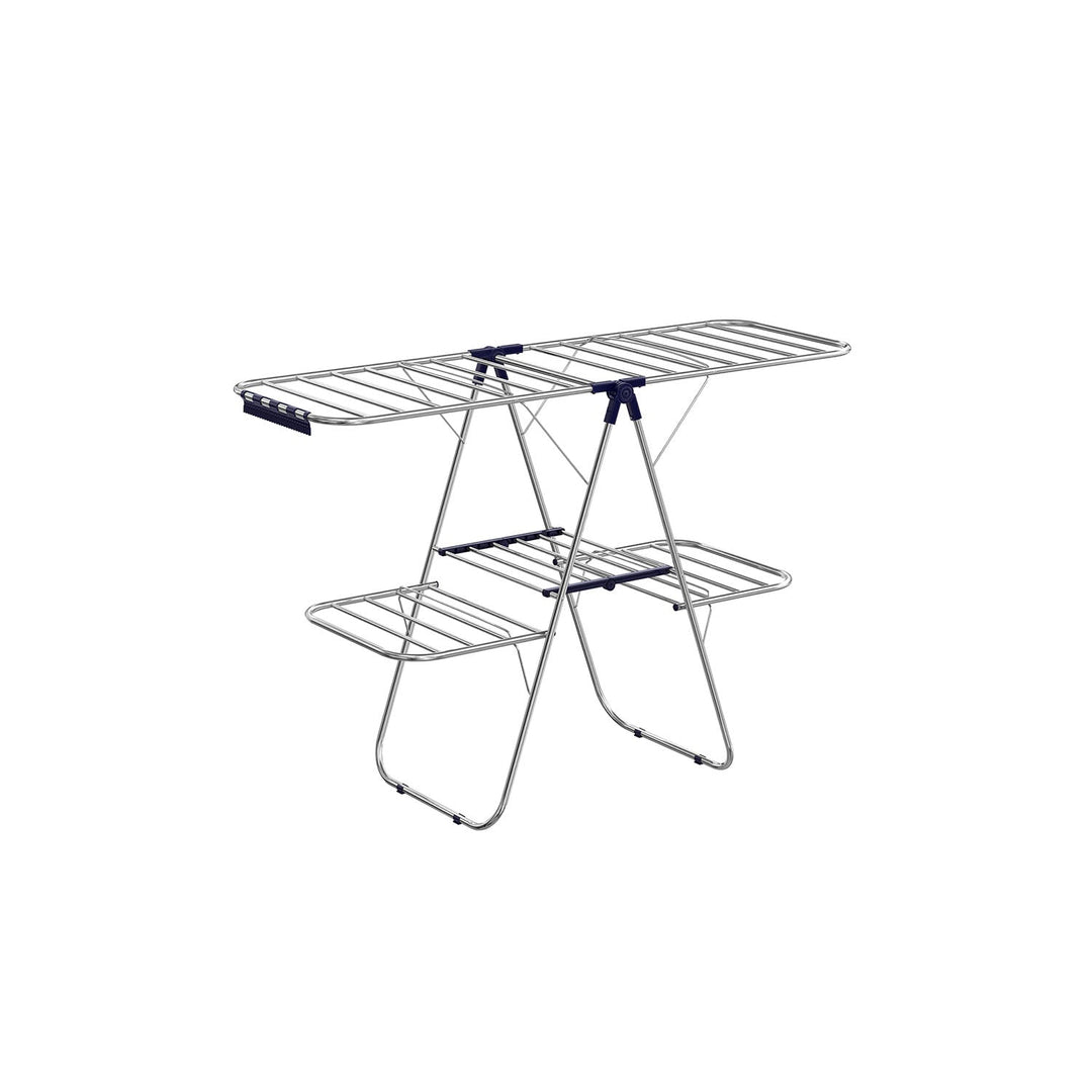 Foldable Clothes Drying Rack | 2-Level Rack With Adjustable Wings