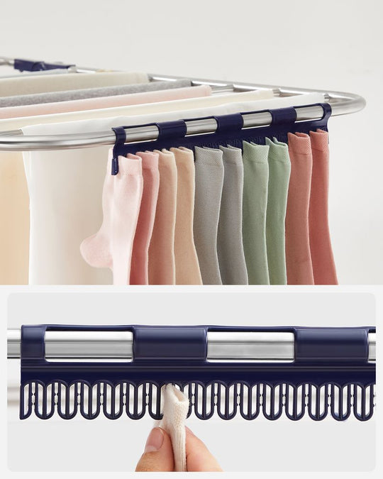 Foldable Clothes Drying Rack | 2-Level Rack With Adjustable Wings