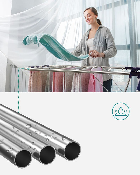 Foldable Clothes Drying Rack | 2-Level Rack With Adjustable Wings