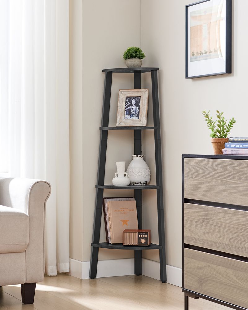 Corner Shelf Stand | 4-Tier Floor Storage Shelving