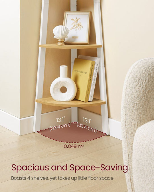 Corner Shelf Stand | 4-Tier Floor Storage Shelving